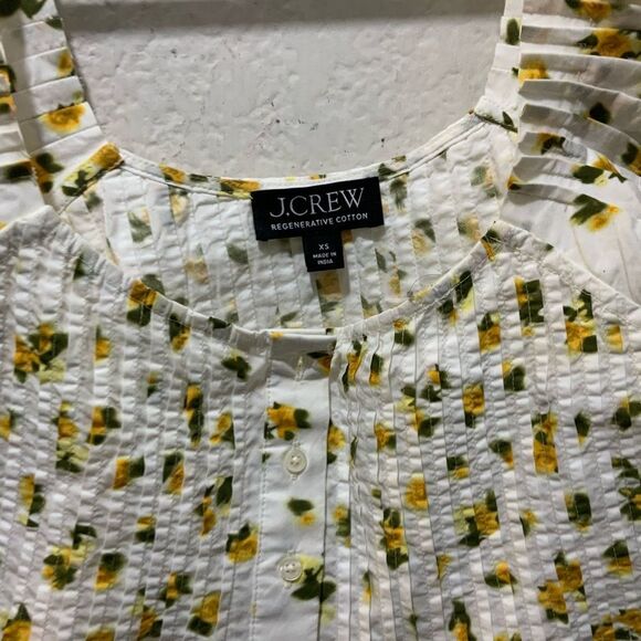 J.Crew Pintuck peplum top in budding rose print XS - Picture 5 of 8